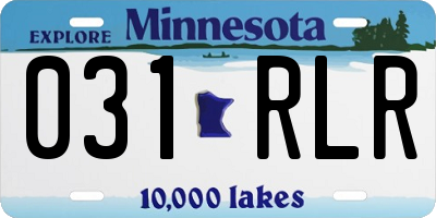 MN license plate 031RLR