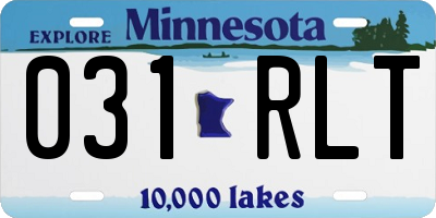 MN license plate 031RLT