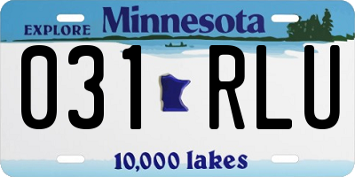 MN license plate 031RLU