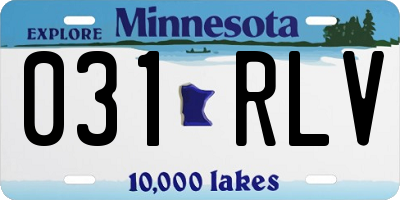 MN license plate 031RLV