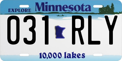 MN license plate 031RLY