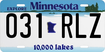 MN license plate 031RLZ
