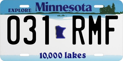 MN license plate 031RMF