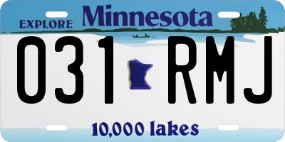 MN license plate 031RMJ