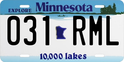 MN license plate 031RML