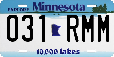 MN license plate 031RMM