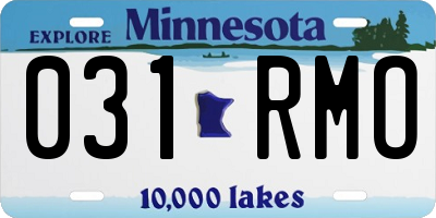 MN license plate 031RMO