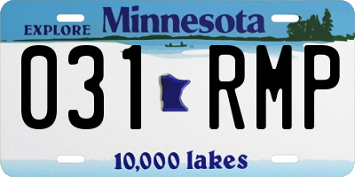 MN license plate 031RMP