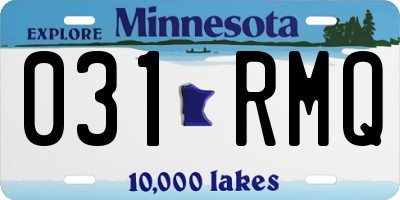 MN license plate 031RMQ