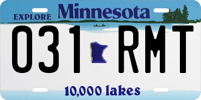 MN license plate 031RMT