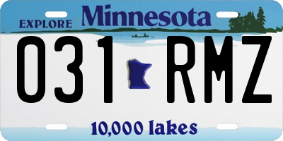 MN license plate 031RMZ