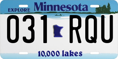 MN license plate 031RQU