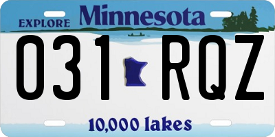 MN license plate 031RQZ
