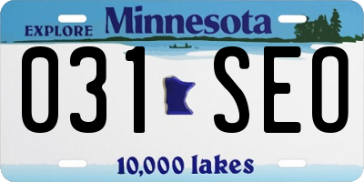 MN license plate 031SEO