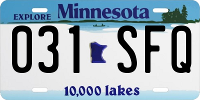 MN license plate 031SFQ