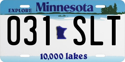 MN license plate 031SLT