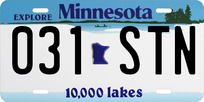 MN license plate 031STN