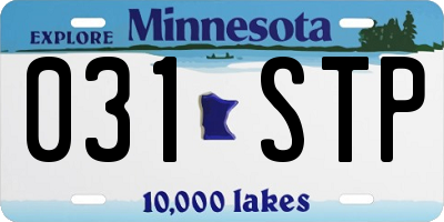 MN license plate 031STP