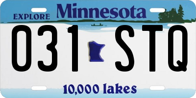 MN license plate 031STQ
