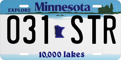 MN license plate 031STR
