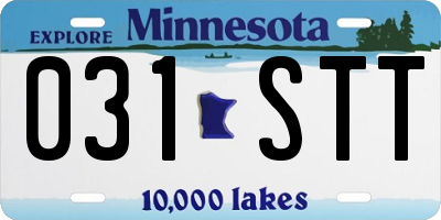MN license plate 031STT