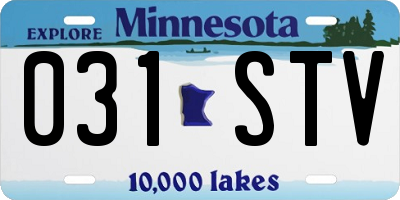 MN license plate 031STV