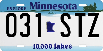 MN license plate 031STZ