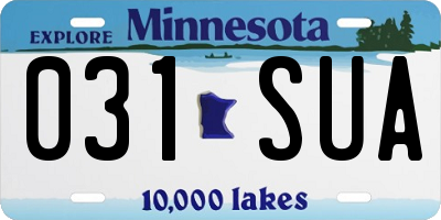 MN license plate 031SUA