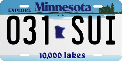 MN license plate 031SUI
