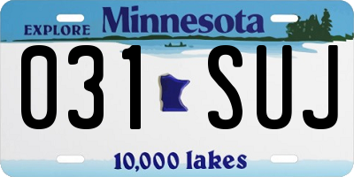 MN license plate 031SUJ