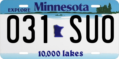 MN license plate 031SUO