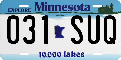 MN license plate 031SUQ