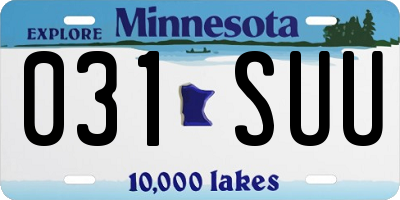 MN license plate 031SUU