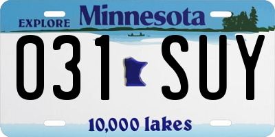 MN license plate 031SUY