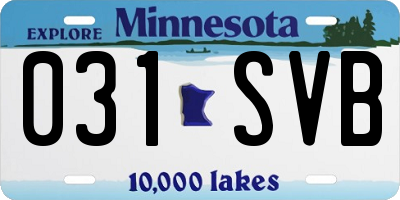 MN license plate 031SVB