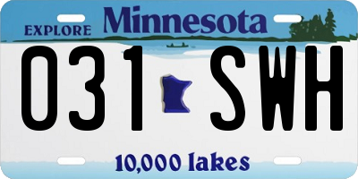 MN license plate 031SWH