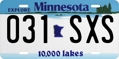 MN license plate 031SXS
