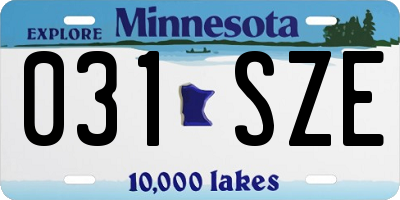 MN license plate 031SZE