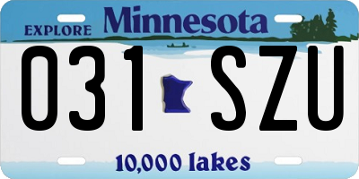MN license plate 031SZU