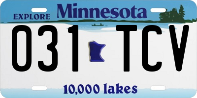 MN license plate 031TCV