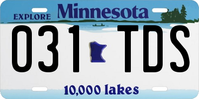 MN license plate 031TDS
