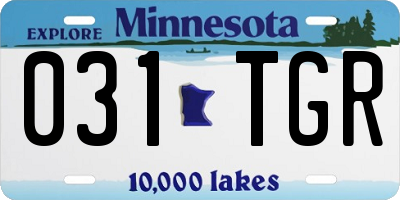 MN license plate 031TGR