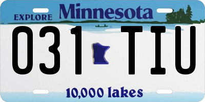 MN license plate 031TIU