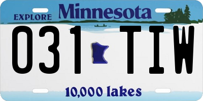 MN license plate 031TIW