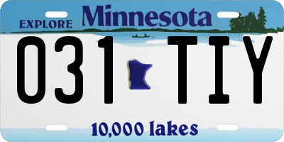 MN license plate 031TIY