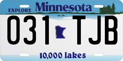 MN license plate 031TJB