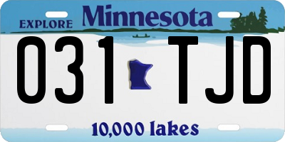 MN license plate 031TJD