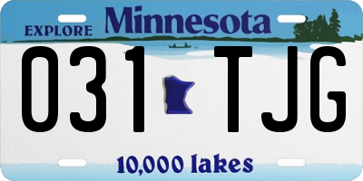 MN license plate 031TJG