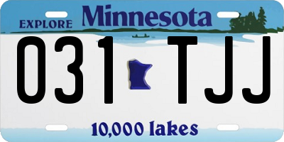 MN license plate 031TJJ