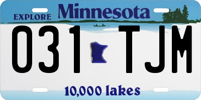 MN license plate 031TJM
